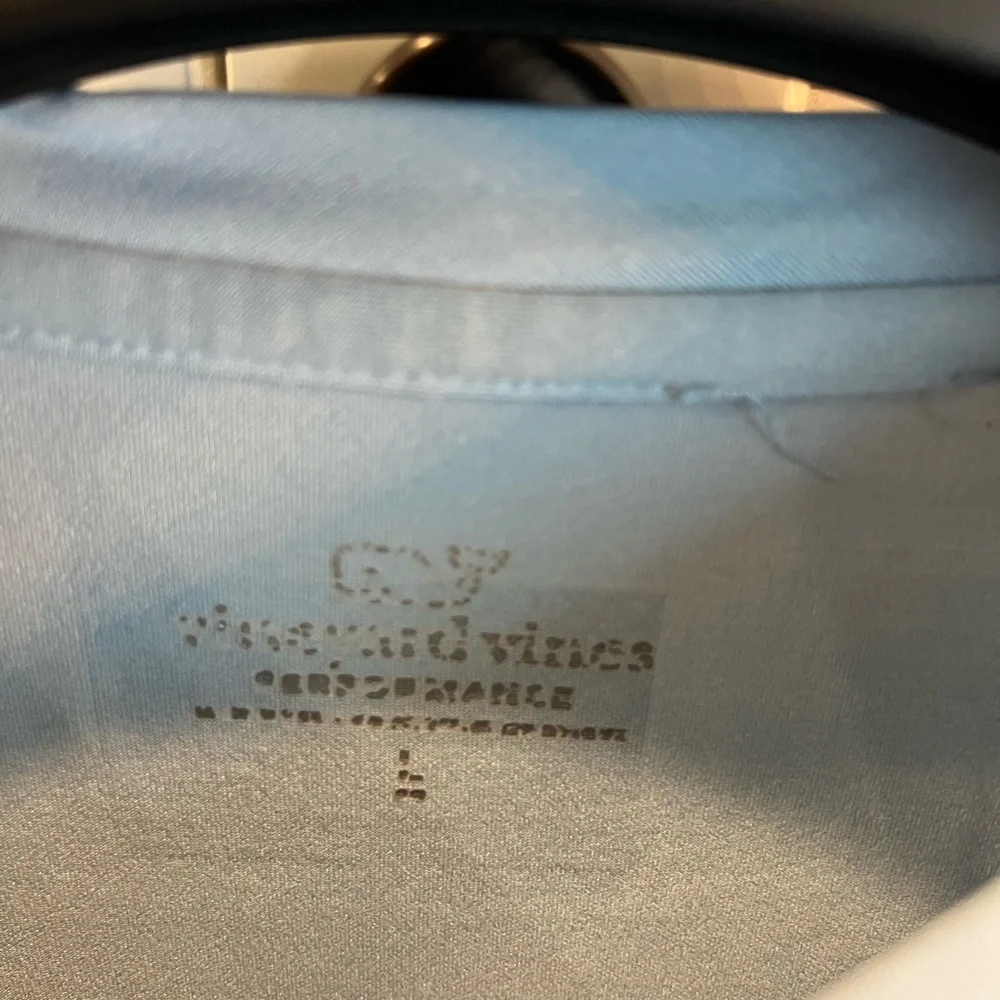 Vineyard Vines Hockey Sky Blue Performance Short Sleeve Tee Boys Large - Picture 3 of 5